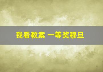 我看教案 一等奖穆旦